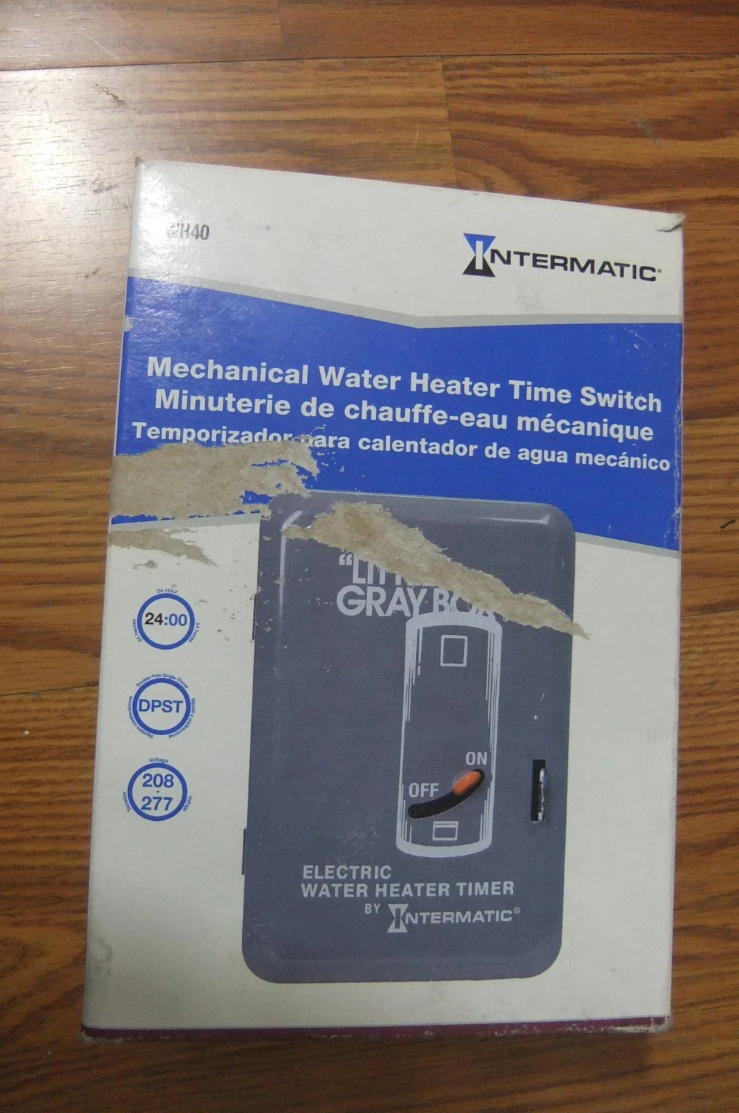 Intermatic Little Gray Box WH40 Mechanical Timer 24hr DPST On/Off Water Heater