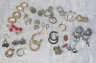 Lot of Costume Jewelry Earrings 22 Pair , Vintage Pieces from 1970s 1980s 1990s