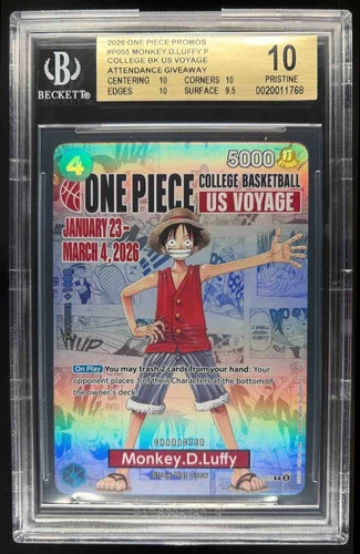 2024 One Piece The Best Monkey.D.Luffy #P-055 Promo BGS 10