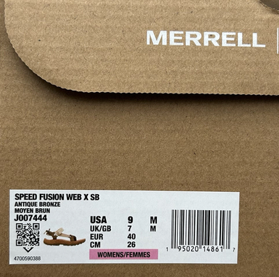 Merrell Womens Speed Fusion Sport Sandals Size 9 Bronze Hiking