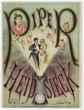 PIPER HEIDSIECK - champagne - famous vintner - 1878 - rare - silver/gold variant