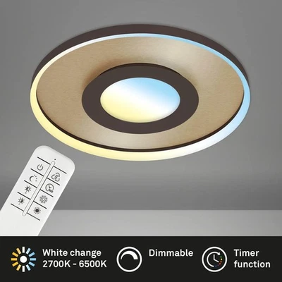 Briloner Deckenleuchte LED 25W Deckenlampe CCT Dimmbar Fernbedienung Gold-Braun - Bild 1 von 4