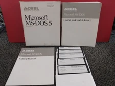 Vtg OEM Microsoft MS-DOS 5 Operating System 5.25" Floppy Disks 1991 Non-Retail 