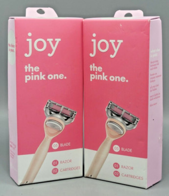 Joy Pink Razor 2PK Gillette Joy The Pink One Razor 2 handles/4 cartridges total NEW ...