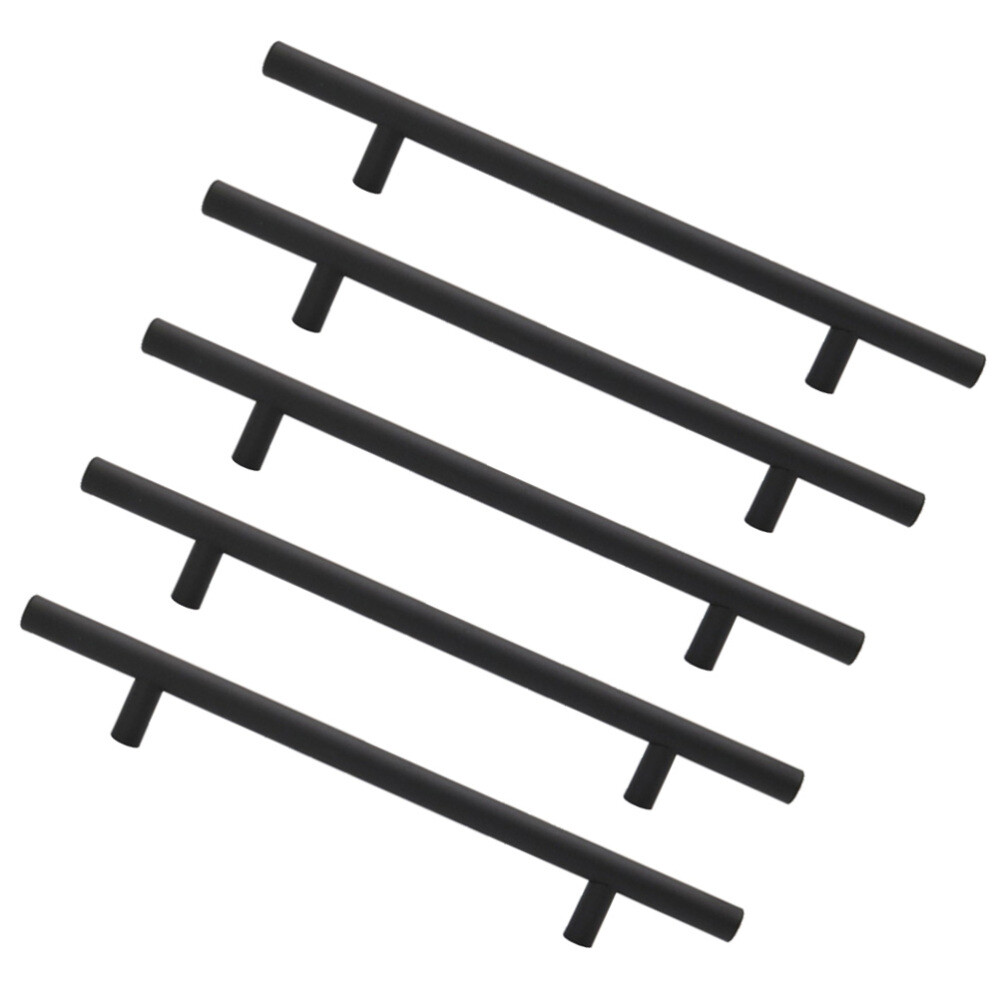 5 Pcs Stainless Steel Knobs Drawer Black Door Handles eBay