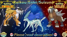 🍊Shiny Non-shiny Raikou Entei Suicune Bundle 6IV🍇Scarlet Violet HOME (💯Legal)