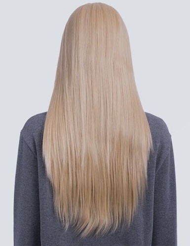 Long Straight Wig Half Head 3/4 Heat Resistant 24" Natural Hair Extension koko - Picture 30 of 30