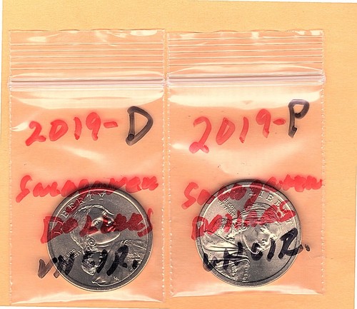 2019P & 2019D Sacagawea 1 $ Münzen, 2 herausragende sehr schöne unzirkulierte Münzen! - Bild 4 von 4