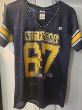 UWV University Of West Virginia Mountaineers Women's Jersey NCAA football