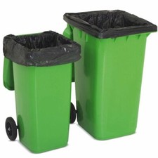 Wheelie Bin Liners 240Ltr Black on a Roll - Abbey - Pack of 50 - DCS-BRS042-5