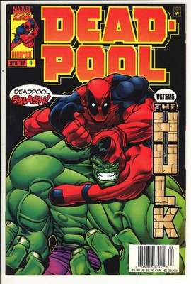 Deadpool #4 Deadpool vs The Hulk 1997 NM Newsstand Edition