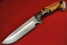 Busse Custom 2nd Gen Steel Heart Ergo .24" Hammered/Satin INFI, G-rexed Mixed