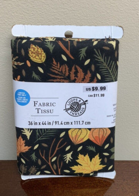 Loops & Threads Fabric - New - 36'' x 44''  - Autumn Fall Leaf Leaves Halloween