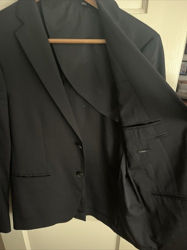 Uniqlo Blazer Men’s Slim Wool Blend Sports Coat Blazer Jacket Dark Navy Blue XS - Picture 3 of 8