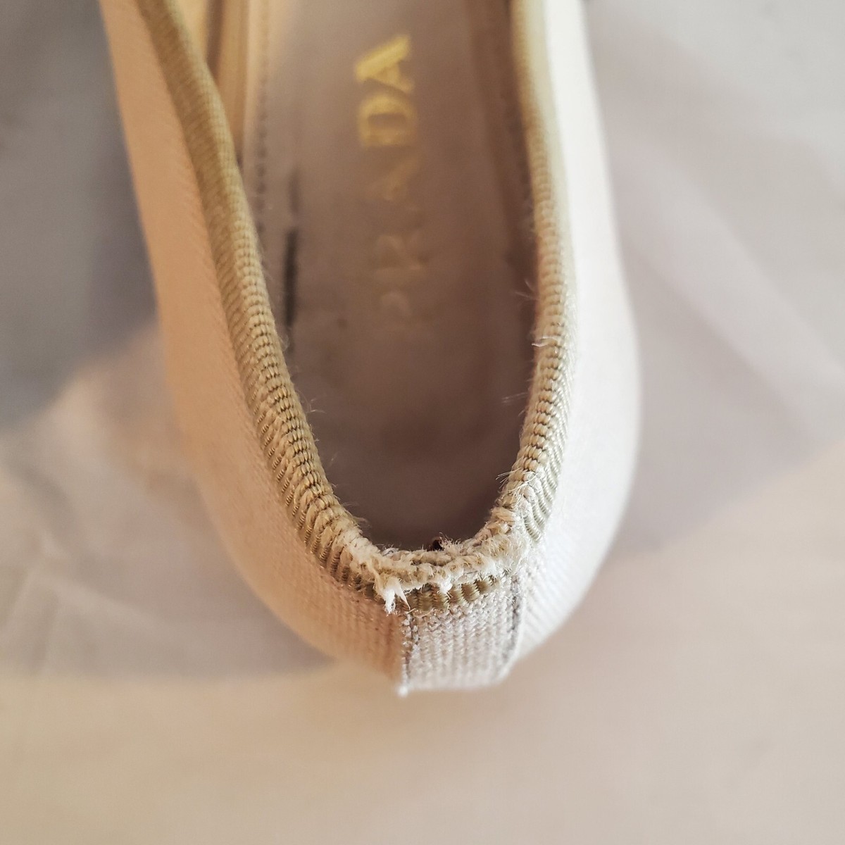 Prada Women's Size 36.5/6-US Calzature Donna Flats Canvas Prada Women's Size 36.5/6-US Calzature Donna Flats Canvas