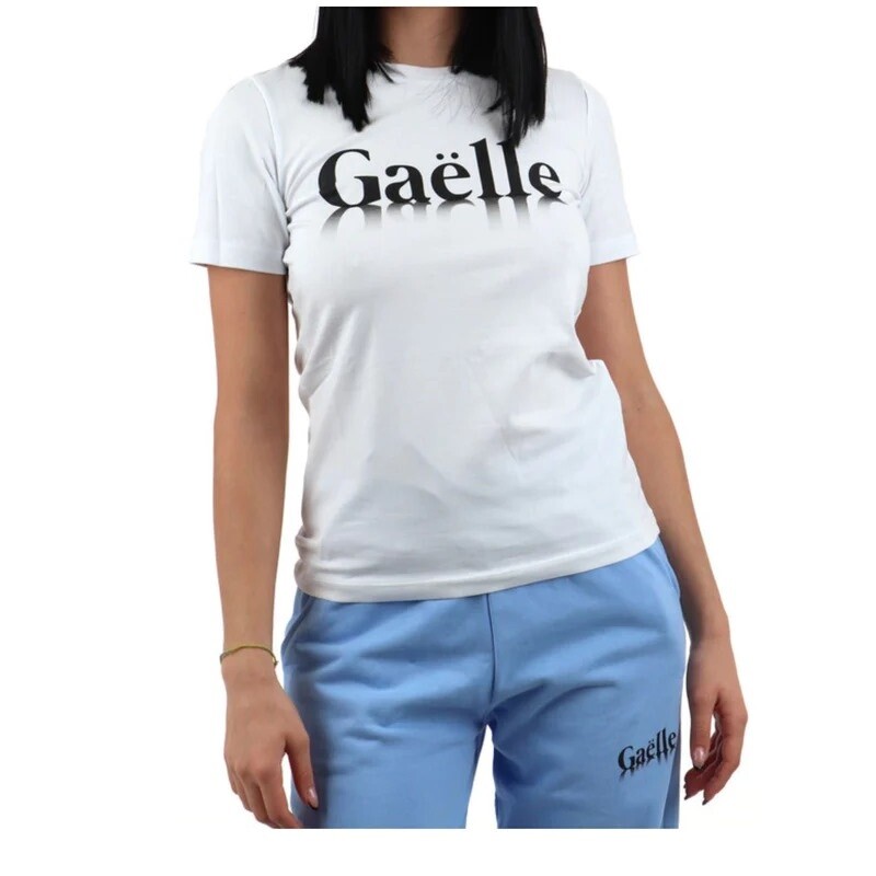 Женская футболка Gaelle Paris GAABW00389 из белого эластичного джерси PE24