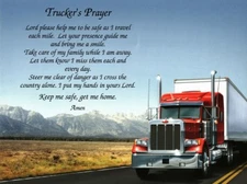 TRUCKER'S PRAYER Personalized Gift for Dad, Truck Driver, Father's Day,Christmas