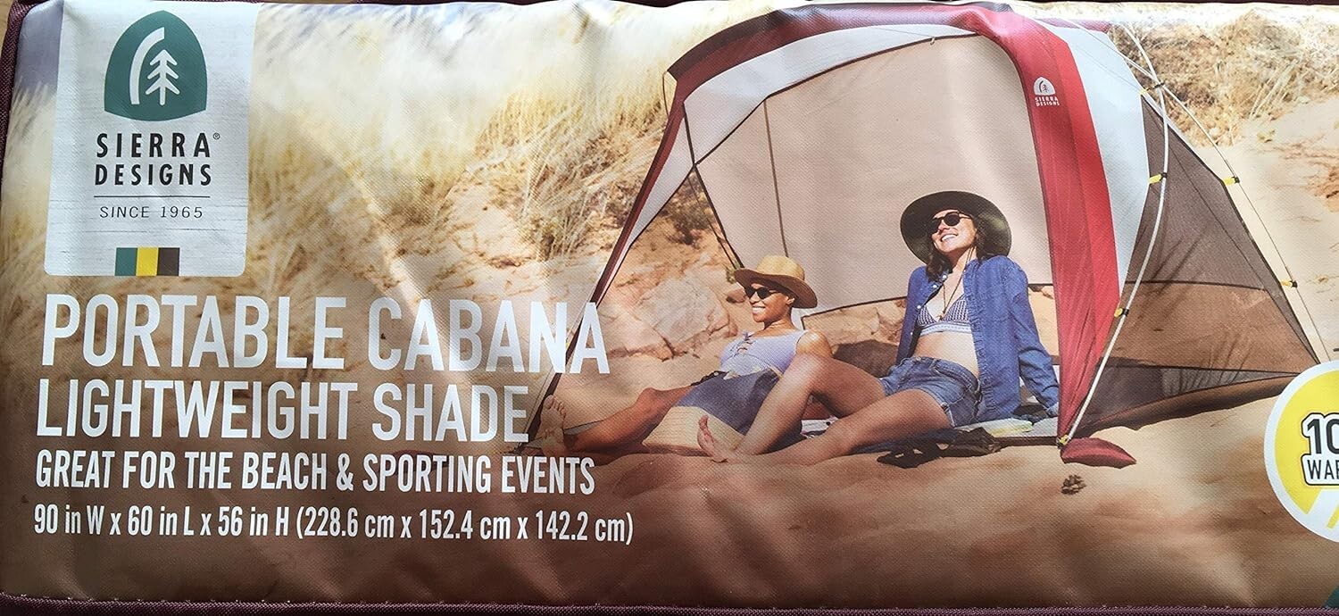 Sierra Designs Portable Cabana Lightweight Shade for The Beach, Adult