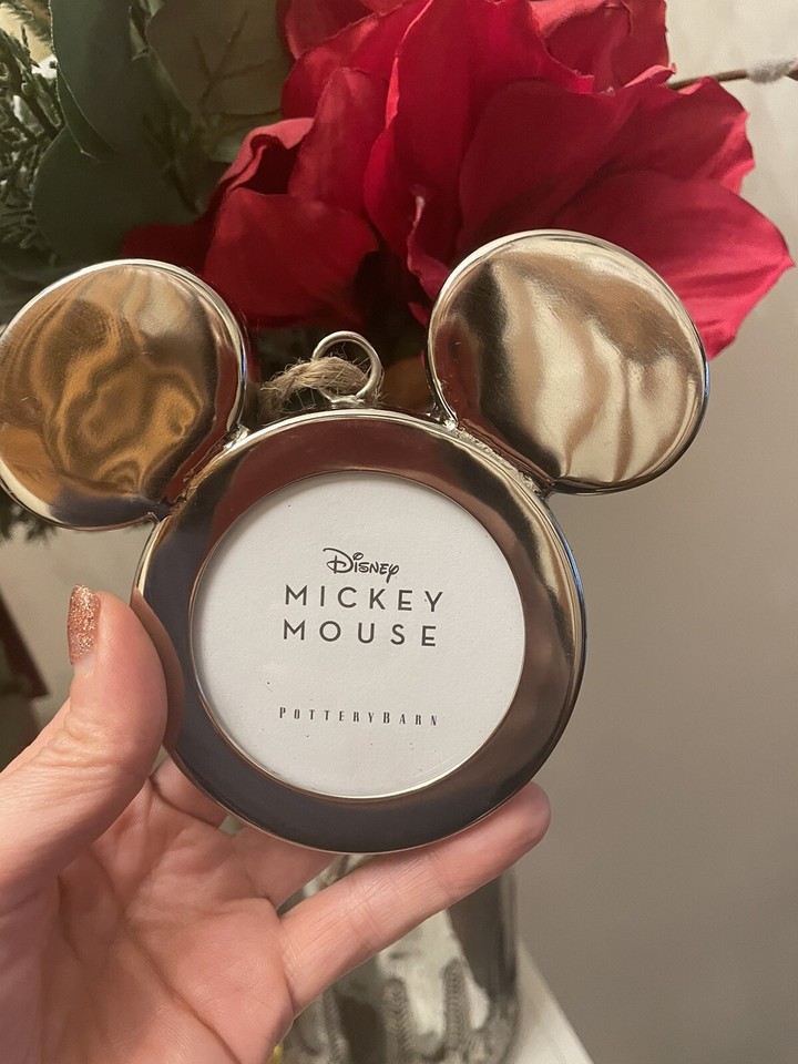 Disney Pottery Barn Mickey Mouse Christmas Stocking +Ornament Frame