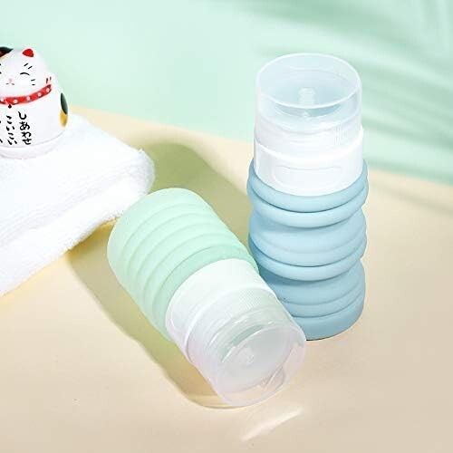 Travel Bottles for Toiletries Refillable Leak Proof Squeeze Lid Bottle Set 6pcs - Picture 7 of 9