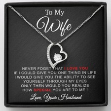 To My Wife Necklace Wife Gift from Husband, Anniversary Gift, Wife Birthday Gift