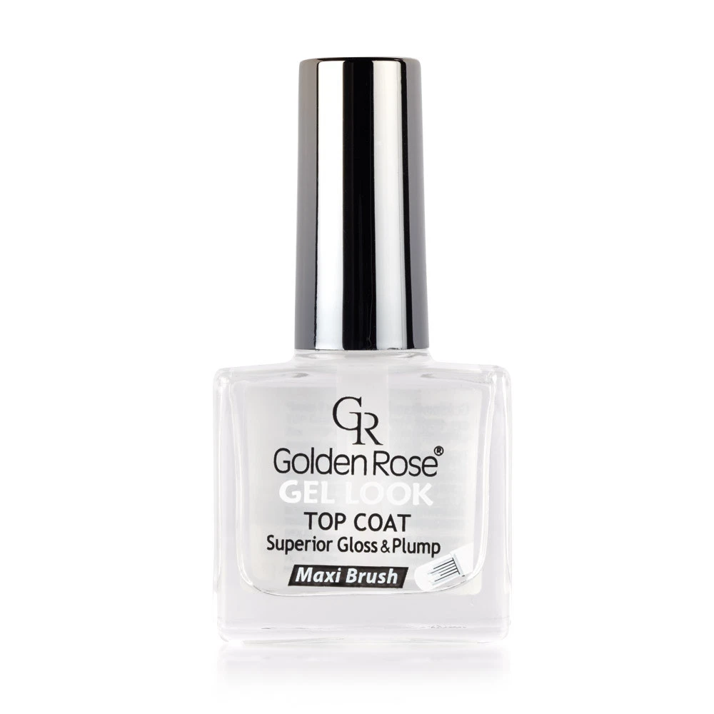 GOLDEN ROSE Top Coat GEL LOOK Effect Superior Gloss u0026 Pump Maxi Brush Clear  | eBay