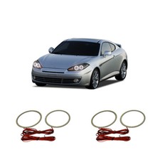 Bright White Led Headlight Halo Ring Kit For Hyundai Tiburon 07-08 Bright White Led Headlight Halo Ring Kit For Hyundai Tiburon 07-08