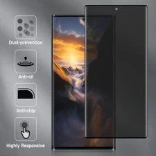 For Samsung Galaxy S23 Ultra + Privacy Anti-Spy Tempered Glass Screen Protector