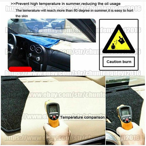 Red Dashboard Dash Mat Non-Slip Sun Cover Pad For Toyota Corolla 2007-2013 - Picture 3 of 4
