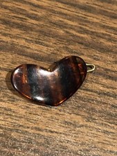 Vintage French BAKELITE Heart Hair Clip Barrett France