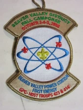 Greater Pittsburgh Council BSA Beaver Valley PowerStation Nuclear Camporee Patch