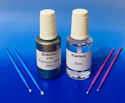 Lackstift-Set SUBARU 17K Premium Silver metallic , 2 x 20ml + 4 Lacktupfer