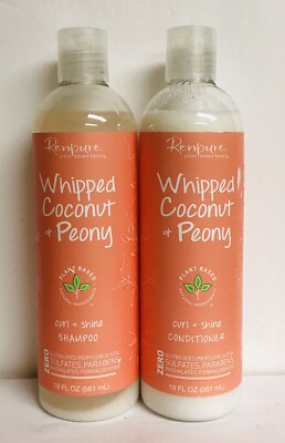 Renpure Whipped Coconut & Peony Plant Based Shampoo & Conditioner 19 fl oz Each