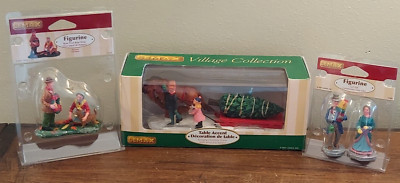 Lemax Figurines Accessories Lot Christmas Tree Sled Gifts Presents People Dog
