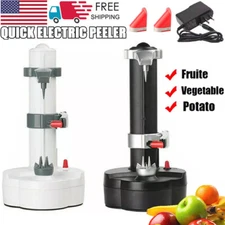 Automatic Electric Potato Peeler Apple Pear Fruit Quick Peeling Tool w/ Adapter