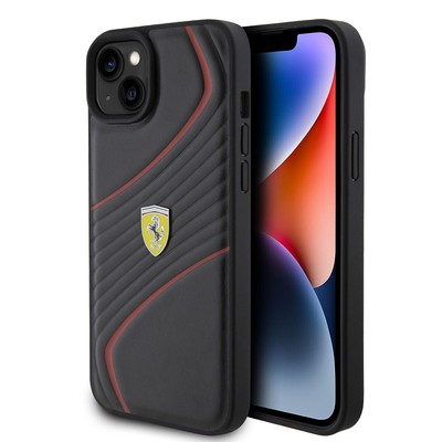 Ferrari iPhone 15 Plus Hard Back Case Black