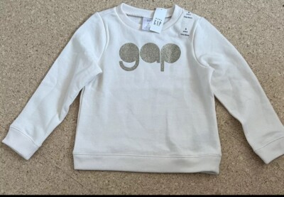 GAP Sweat Shirt Sweater Pullover Logo Gold Edel Gr. 110 (5Jahre) NEU Etikett