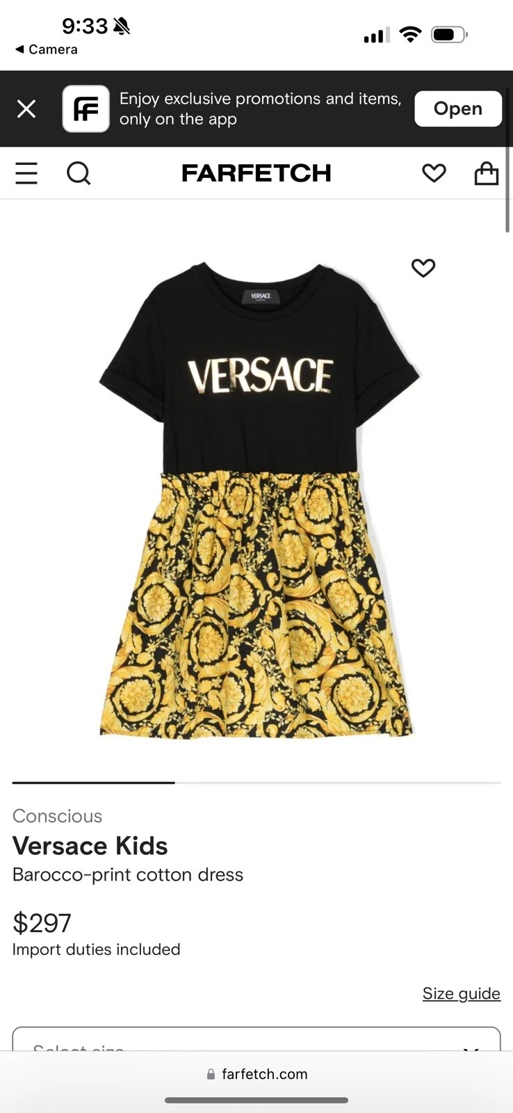 Abito bambino Versace