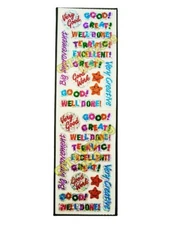 HAMBLY STUDIOS STICKERS PRISMATIC GLITTER SCHOOL TEACHER STICKERS VINTAGE RARE.