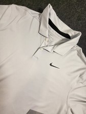 Nike Dri-Fit Polo Shirt White Men's Size XL Performance Stretch Comfort