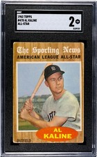1962 Topps AL KALINE All Star Detroit Tigers #470(SGC 2 GOOD).