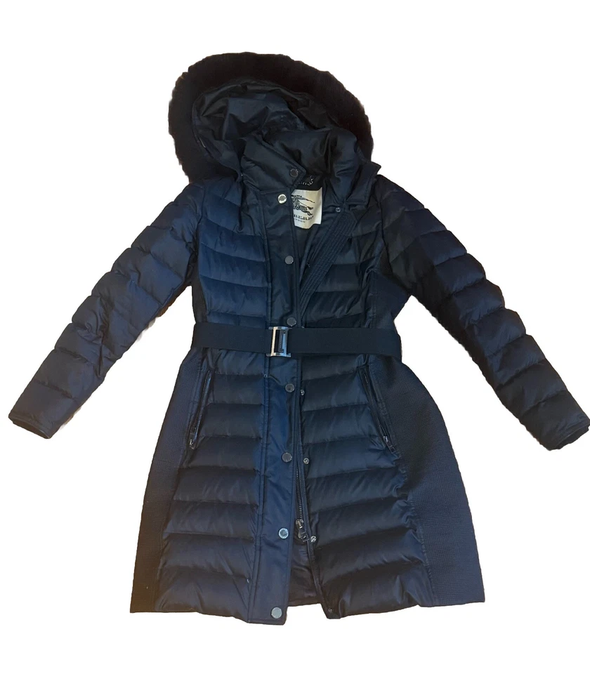 Chaqueta Abrigo Burberry London Para Mujer Gris ABBEYDALE Plumón Abombado EE. UU. 8 IT 42 Foto 4 de 4