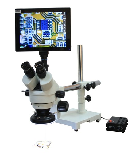 PCB Inspection Mobile Soldering 4-22x Zoom Stereo LCD Microscope WD 165mm/6.5" - Picture 7 of 8