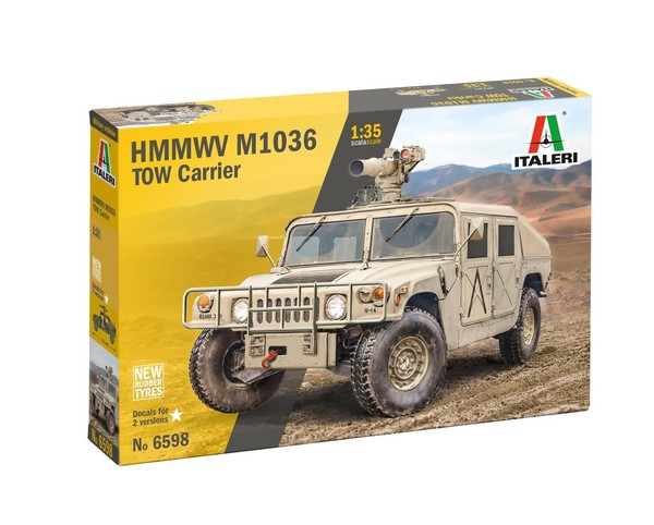 Italeri 6598 1:35 Hmmwv M966 Tow Carrier - Originalgetreue Nachbildung, Modellba-image