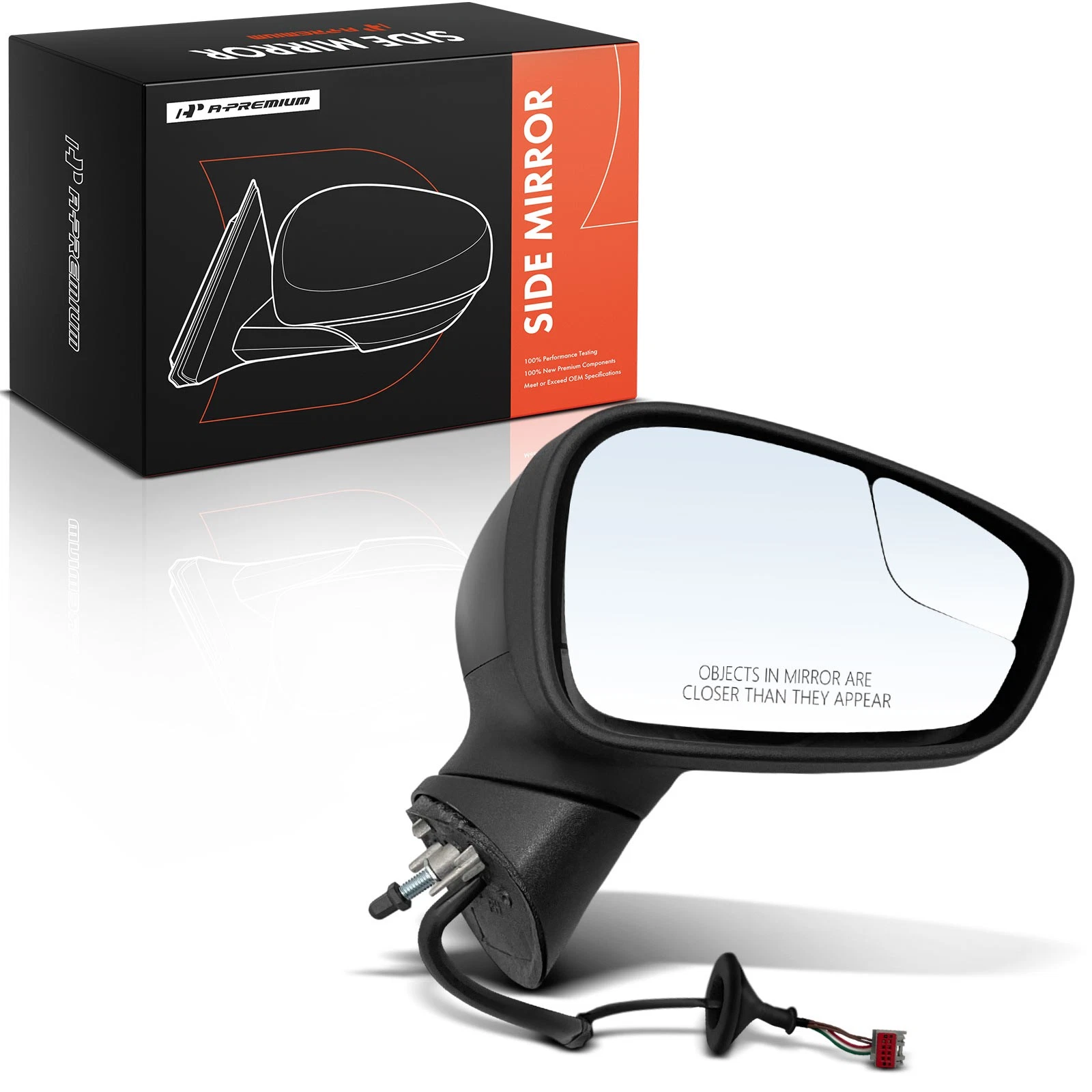 A-Premium Passenger Power Mirror w/ Manual Fold Heated for Ford Fiesta 2011-2013