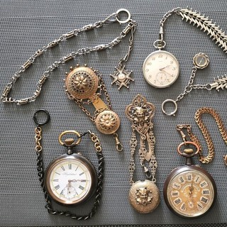 Bijouterie ancienne ( lot de montres régulateurs montre avec chaîne clavets