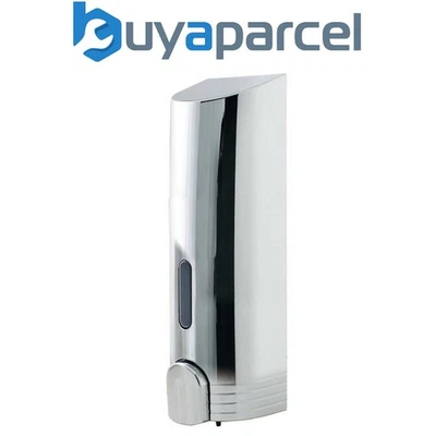 Euroshowers Single Tall Round Liquid Soap Shampoo Gel Dispenser Pump Chrome