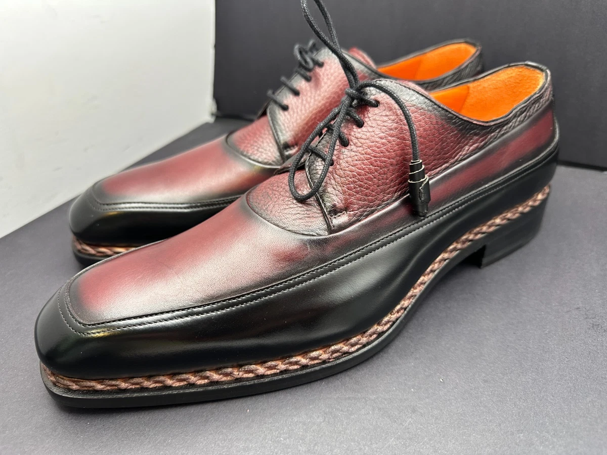 Mezlan Nicola Cap Toe Oxford Men Size 11 Wide Burgundy Leather Dress Shoes Cap-toe Oxford dress shoes in burgundy leather main image 3