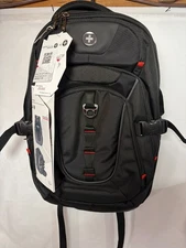 Swissdigital Univector Black Laptop Backpack USB Charging Port NWT