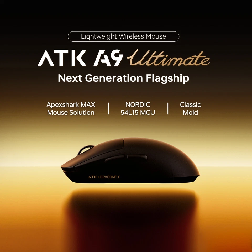 ATK Dragonfly A9 Ultimate Wireless Gaming Mouse 53g PAW 3950 Ultra 8KHz 800mAh - Image 2 of 4
